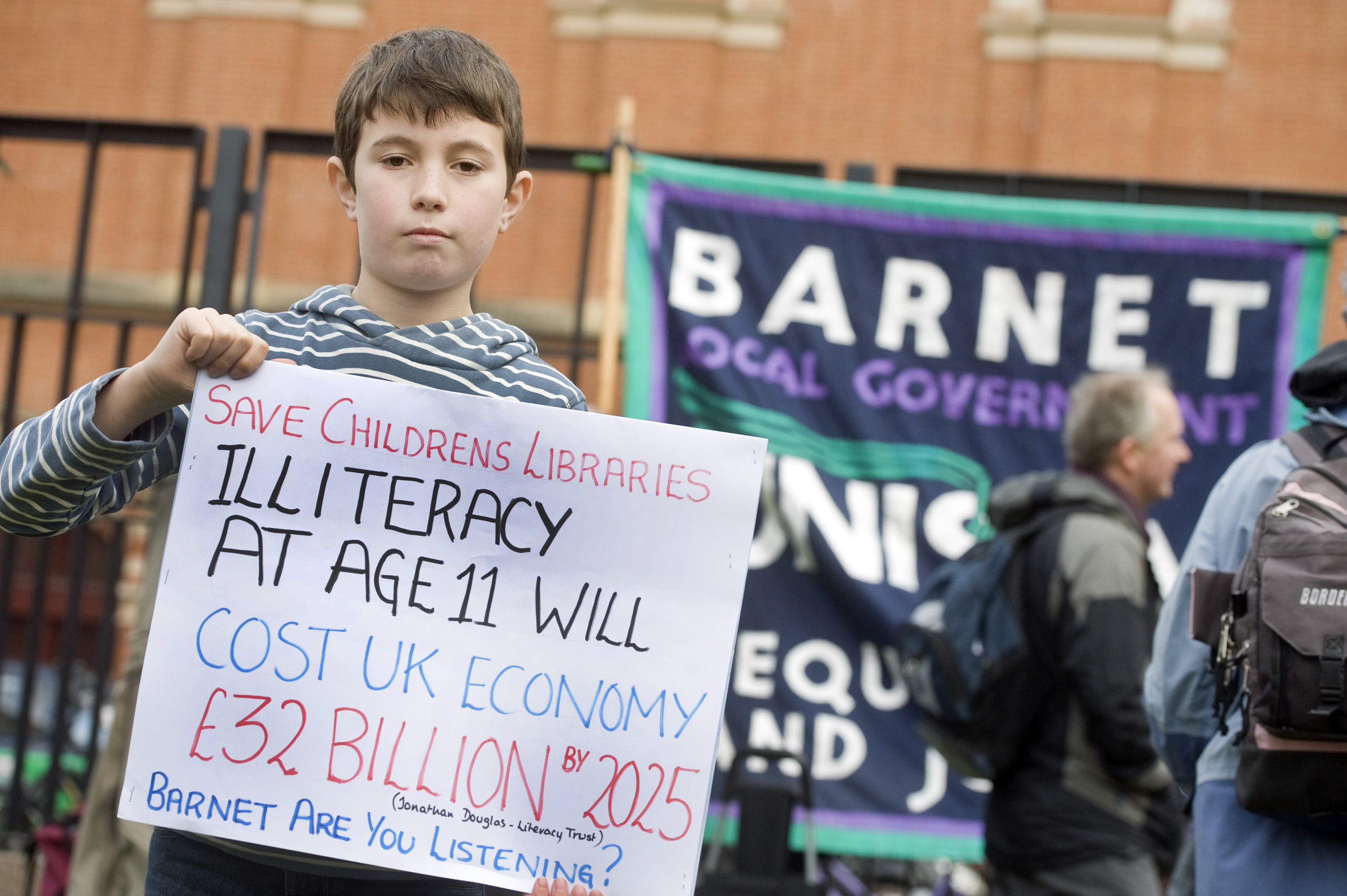 British Library, Kings Cross. March to protest about cuts to libraries, museums and the arts. Barnet Unison were on the march along with striking Barnet library staff. 05/11/16 BP AMS